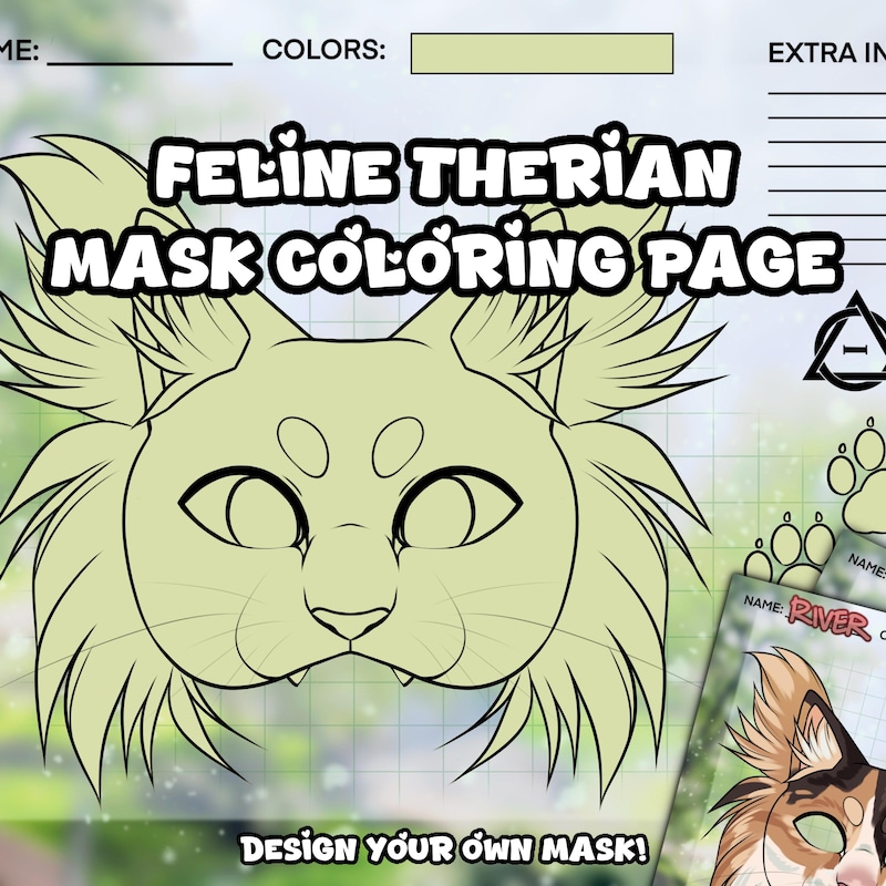 Therian Mask Template Etsy