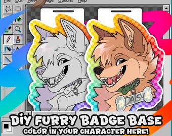 Base para insignia peluda DIY [Archivo digital]