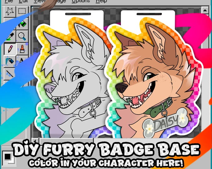 Furry Badge YCH , Same Day Completion, Any Species and Expression Any ...