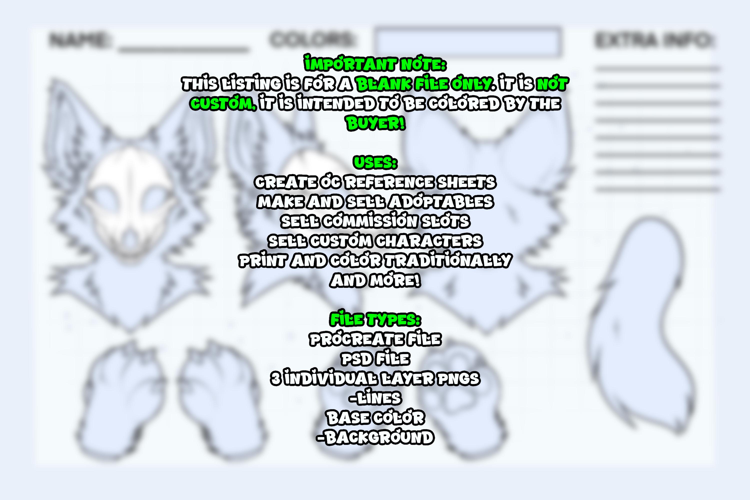 Skull Dog Fursuit Reference Sheet Base | DIY Skulldog Furry Coloring ...