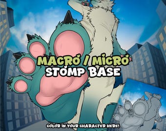 Macro Micro Stomp Base | Feetpaw Foot Paw DIY Fursona Art