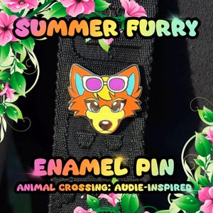 Summer Furry Enamel Pin | ACNH: Audie - Inspired