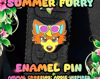 Summer Furry Enamel Pin | ACNH: Audie - Inspired