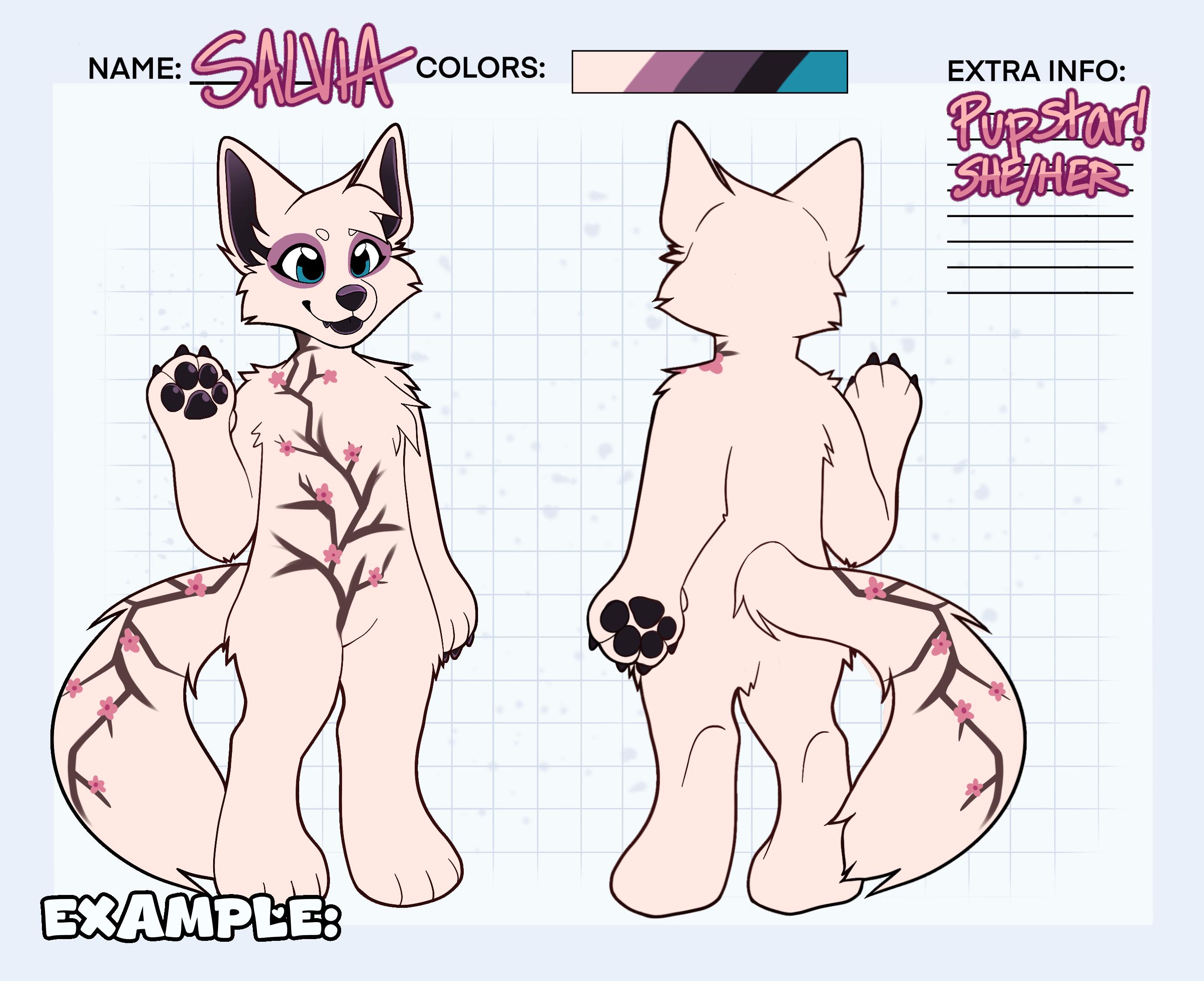 Chibi Wolf Reference Sheet Base | DIY Furry Coloring Page - Etsy
