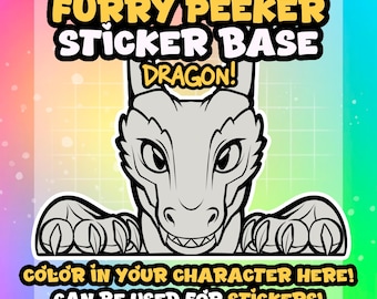 Furry Peeker Sticker Base [Dragon!]