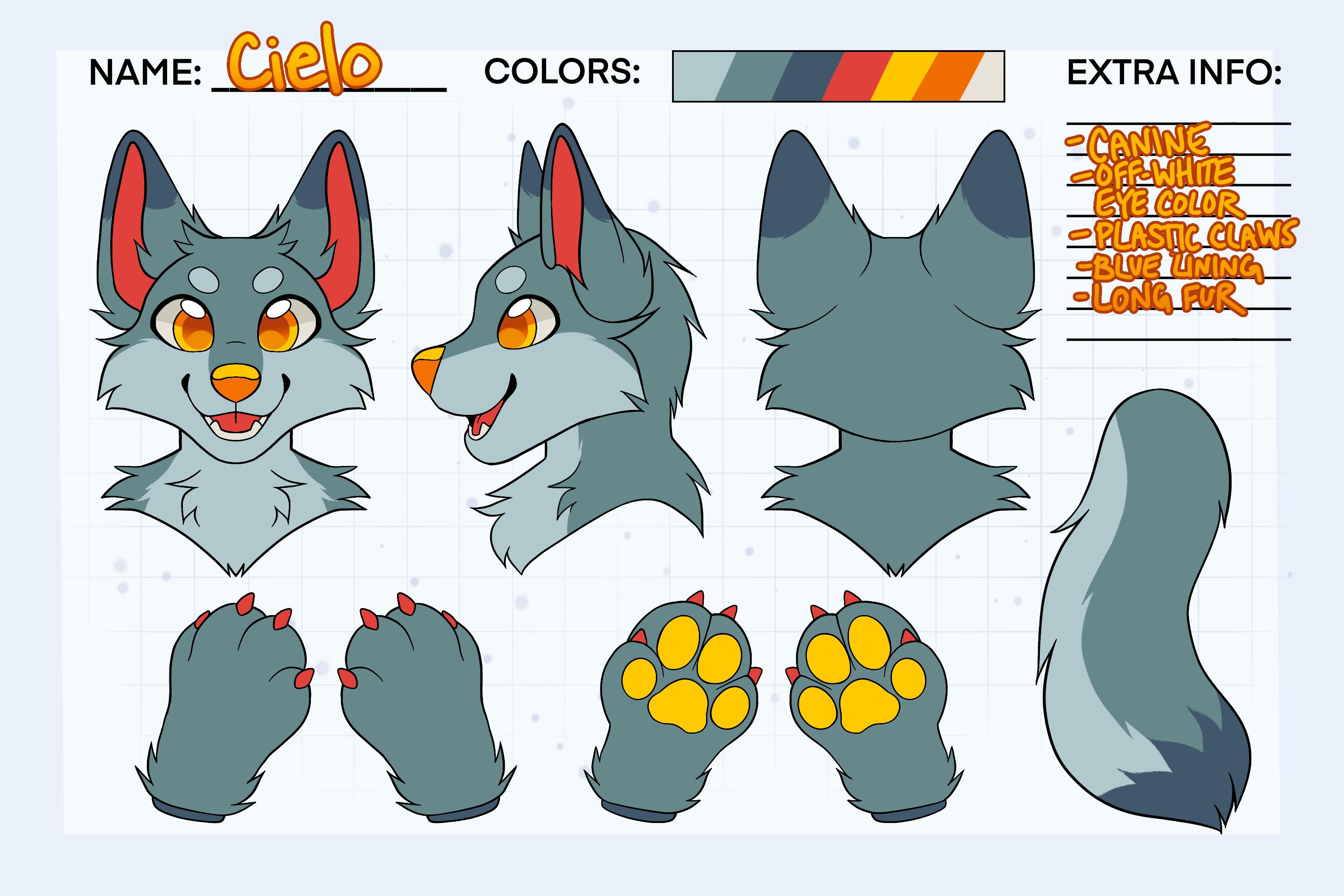 Wolf Fursuit Reference Sheet Base | DIY Furry Coloring Page - Etsy