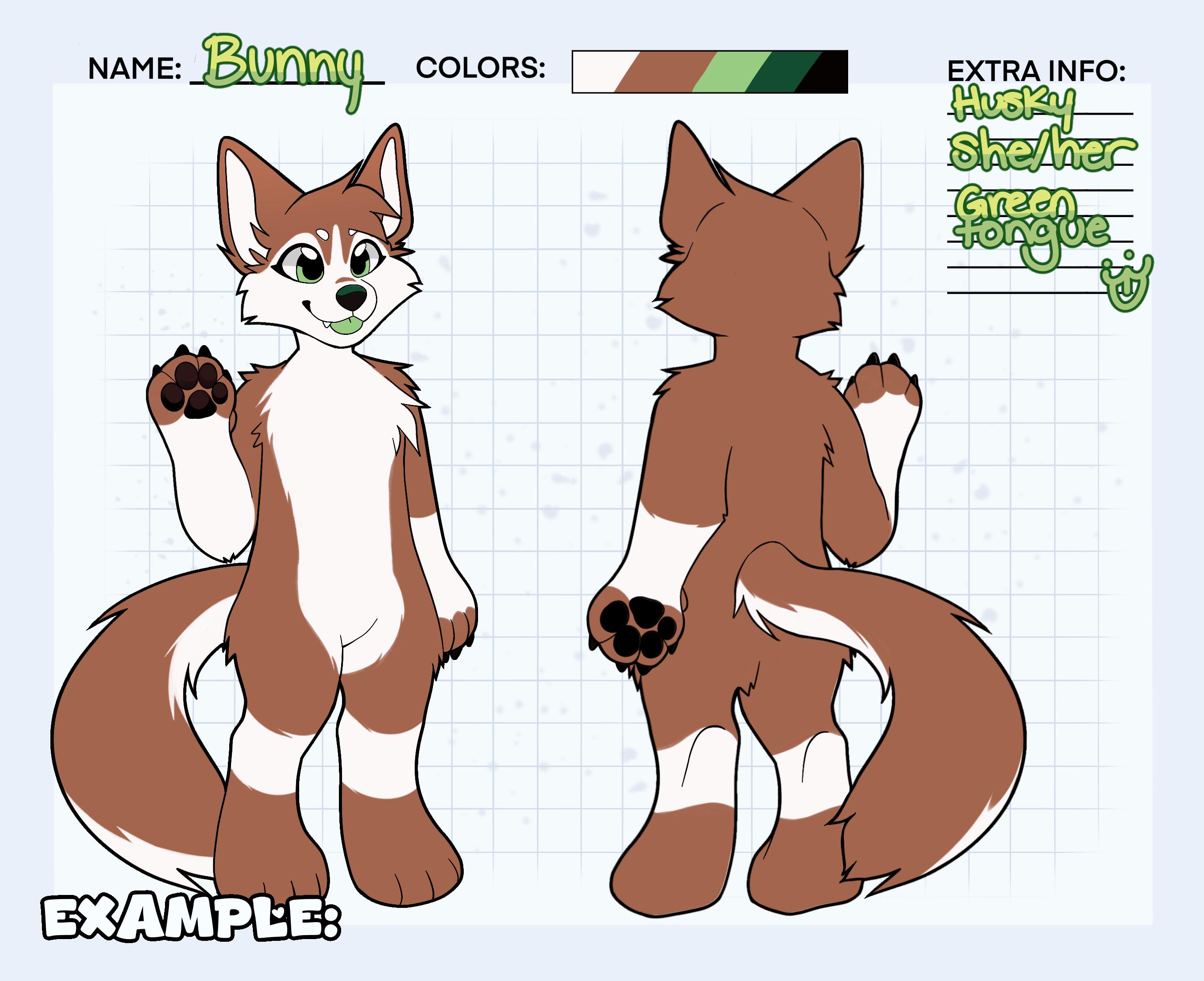 Chibi Wolf Reference Sheet Base | DIY Furry Coloring Page - Etsy