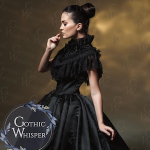 Gothic Wedding Dress with the Cape