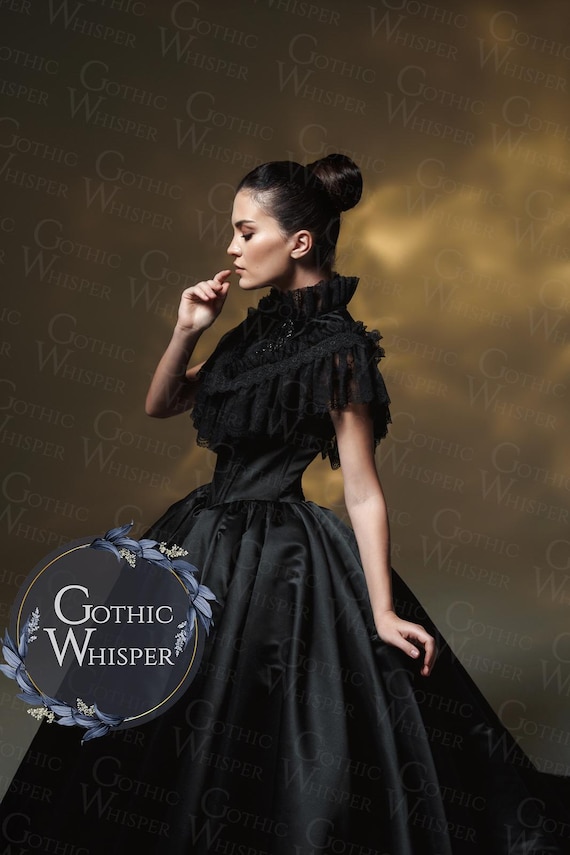 Gothic Wedding Dress With the Cape - Etsy Israel