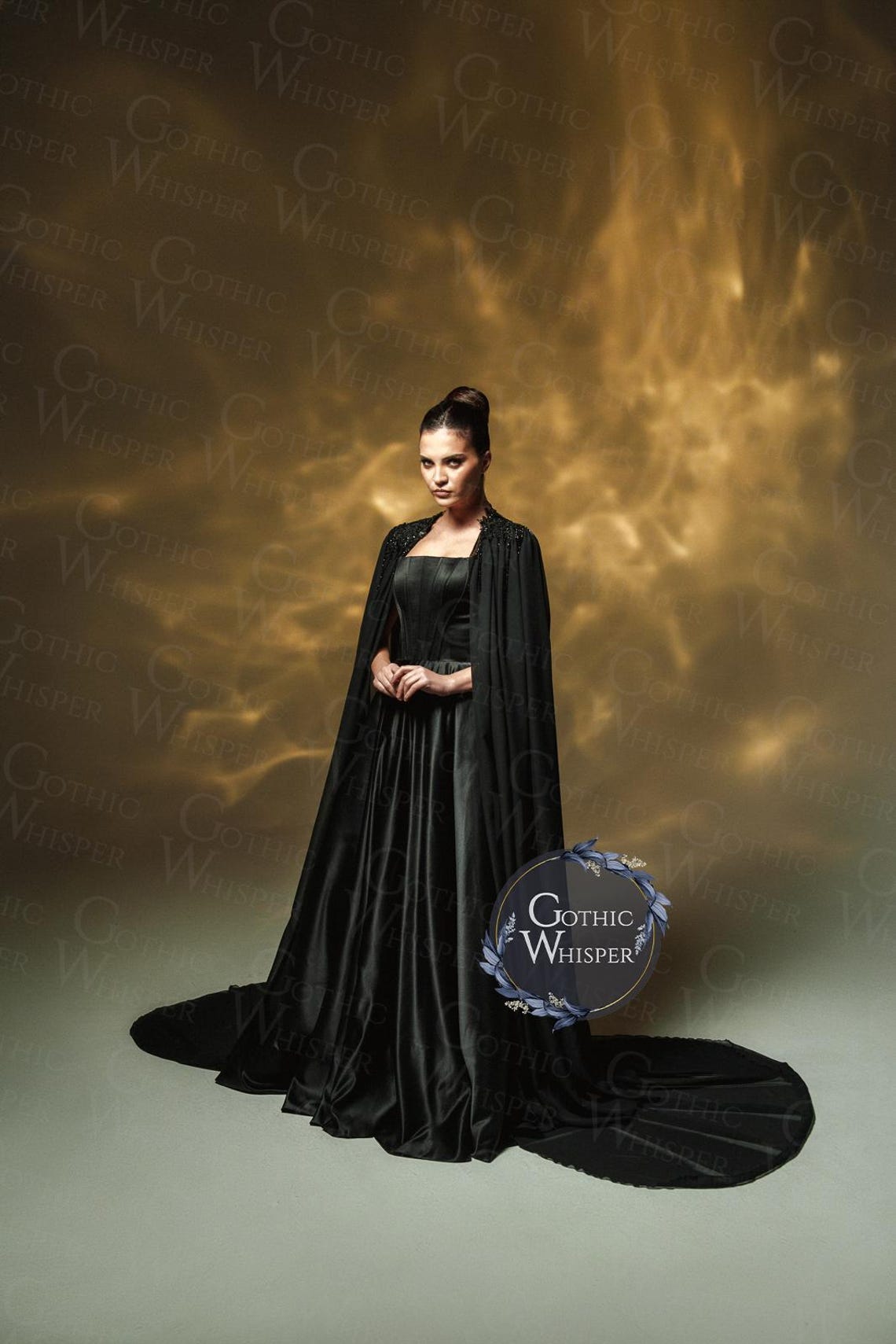 Haunted Wedding Dress Gray Sheer Fabric