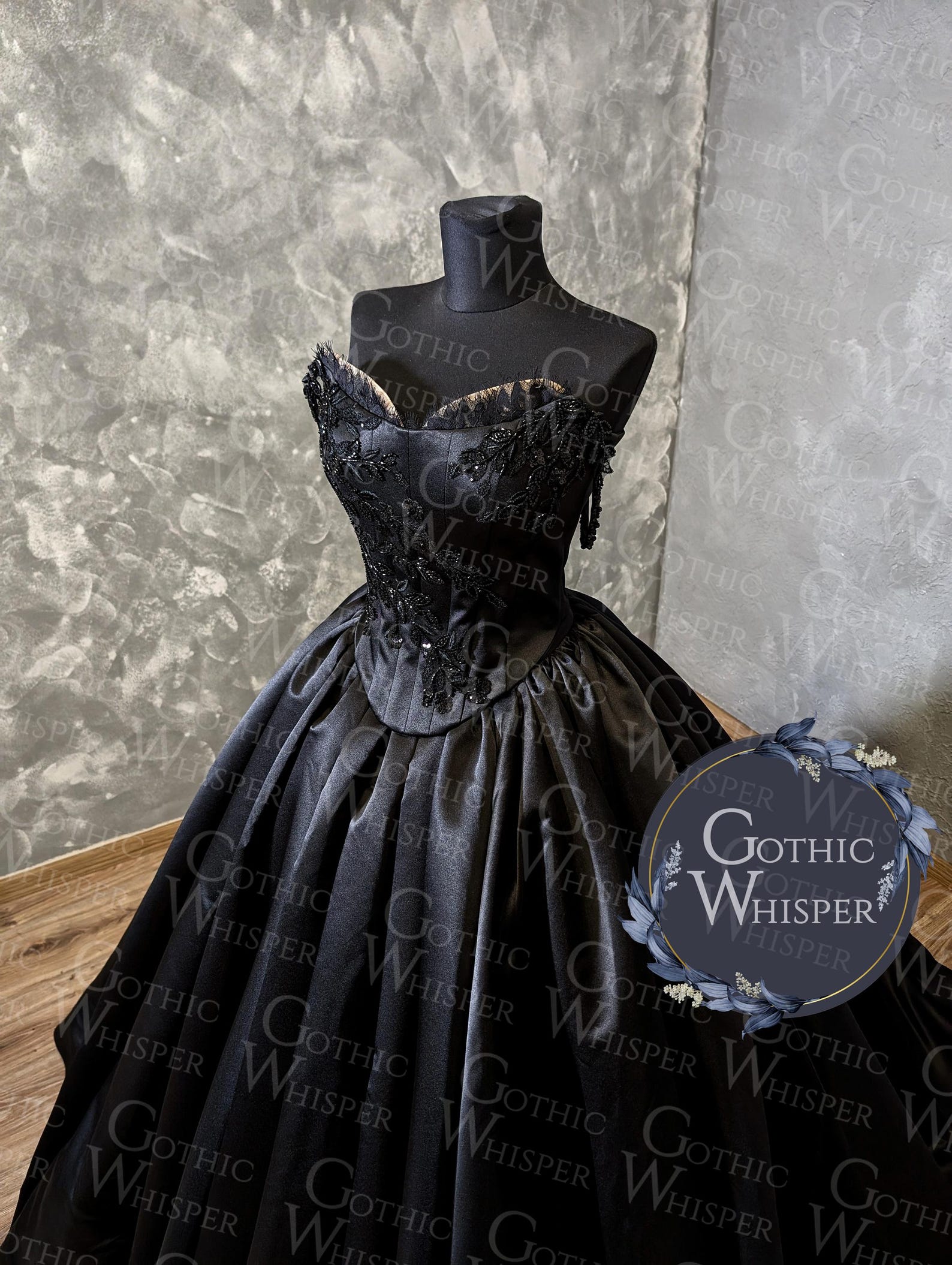 Women's Custom-made Gothic Strapless Tie-back Multi-layer Velvet Gown Party Dress Wedding Dress
