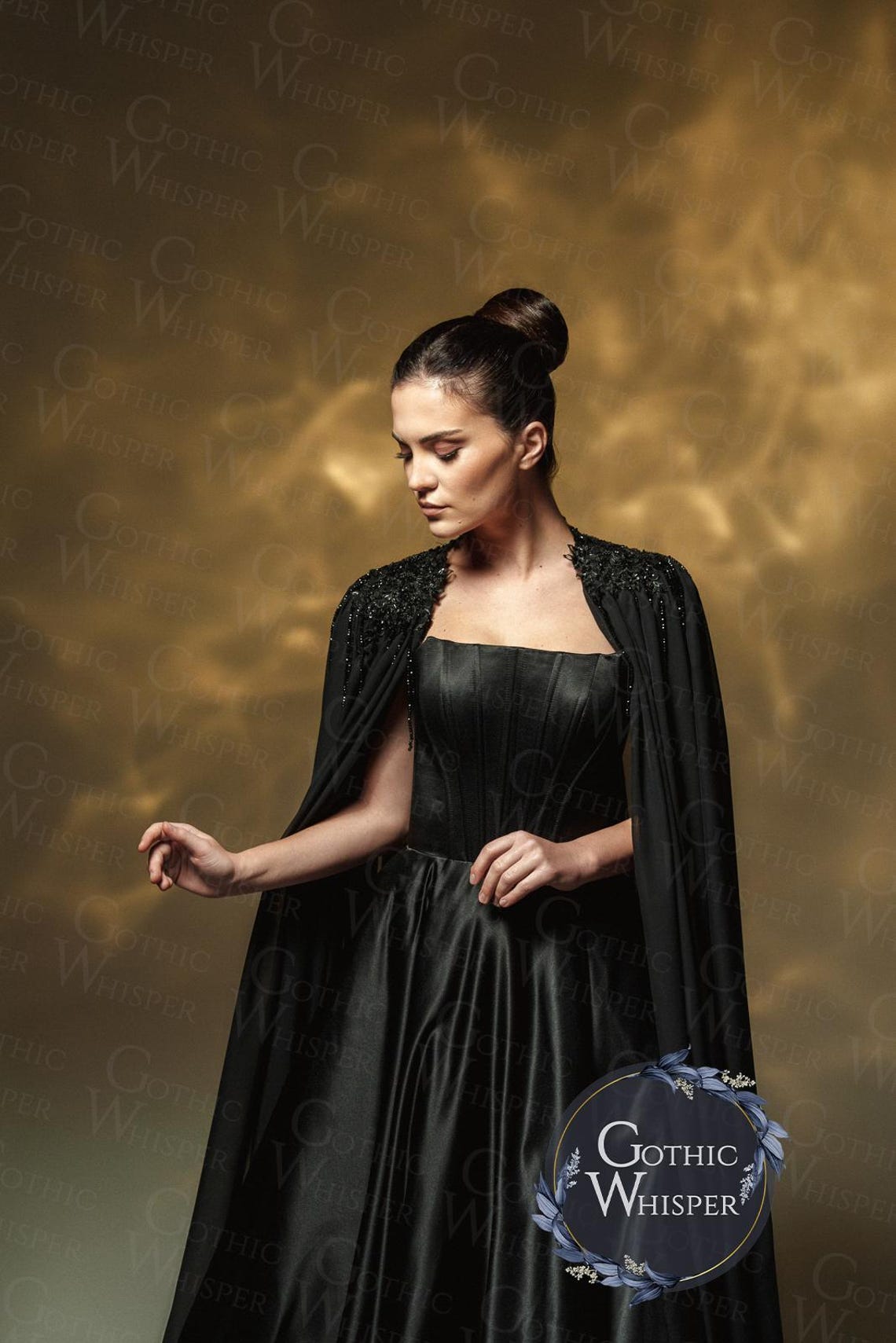 Black Wedding Dress for Halloween Weddings and Dark Fantasy Themes