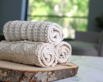 Textured Washcloth Knitting Pattern • Easy Beginner Project (PDF Pattern)