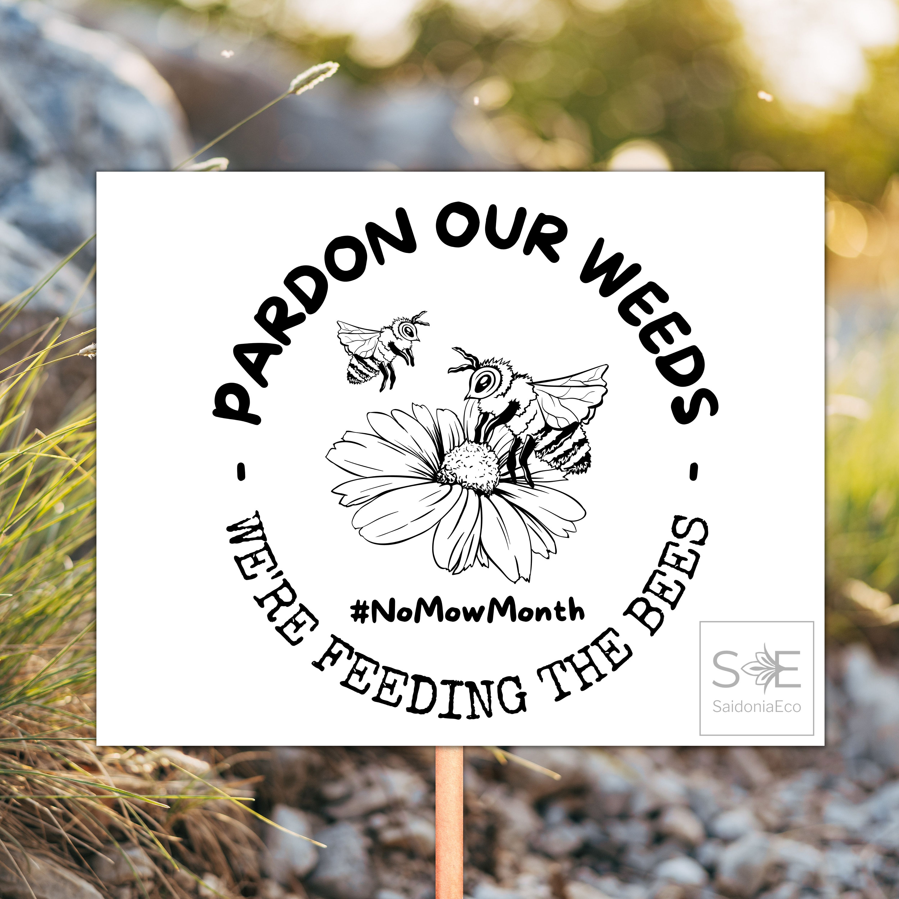 Targa In Metallo 20x30 Cm Con Scritta Salva Api – Forgive Our Weeds – Decorazione Da Giardino - 2