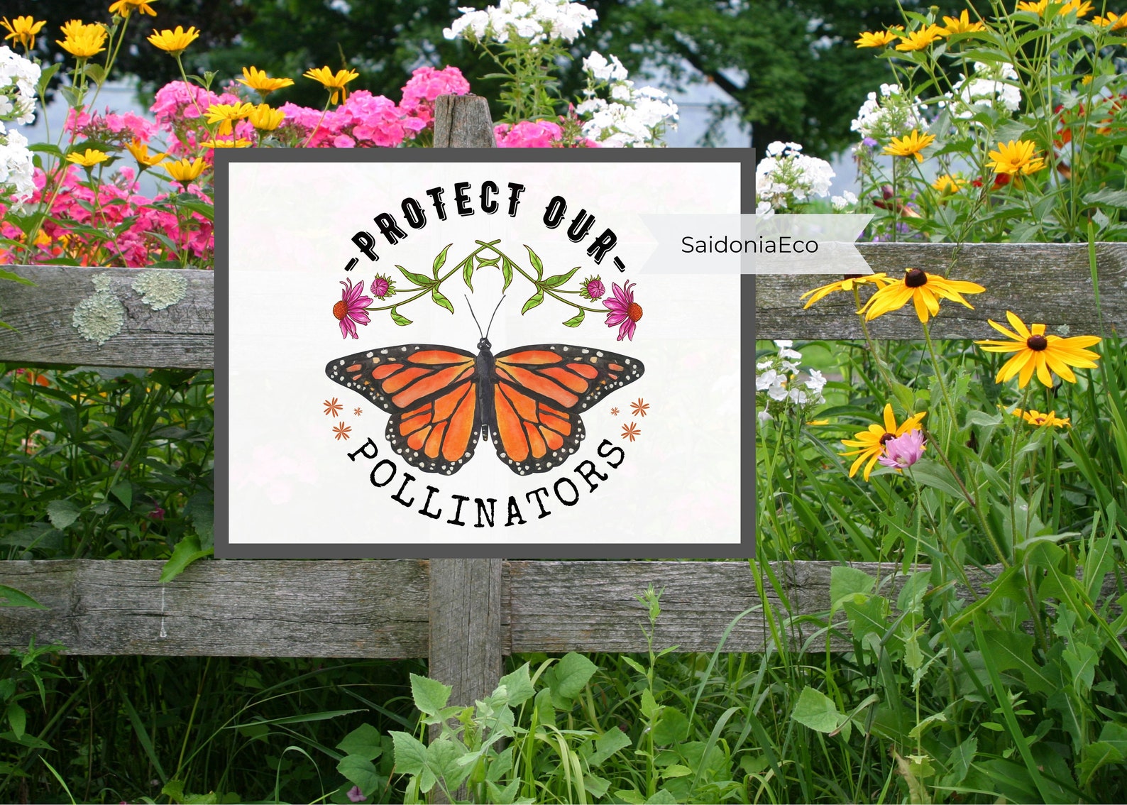 PRINTABLE Monarch Butterfly Art PDF Digital Poster Protect - Etsy
