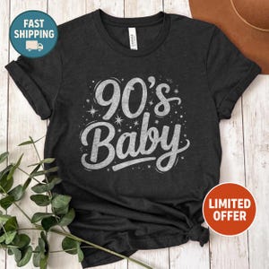 Baby T-shirt uit de jaren 90 in retrostijl, nostalgisch shirt voor millennials, esthetisch shirt uit de jaren 90, Y2K-shirt met grafische print, vintage baby-T-shirt