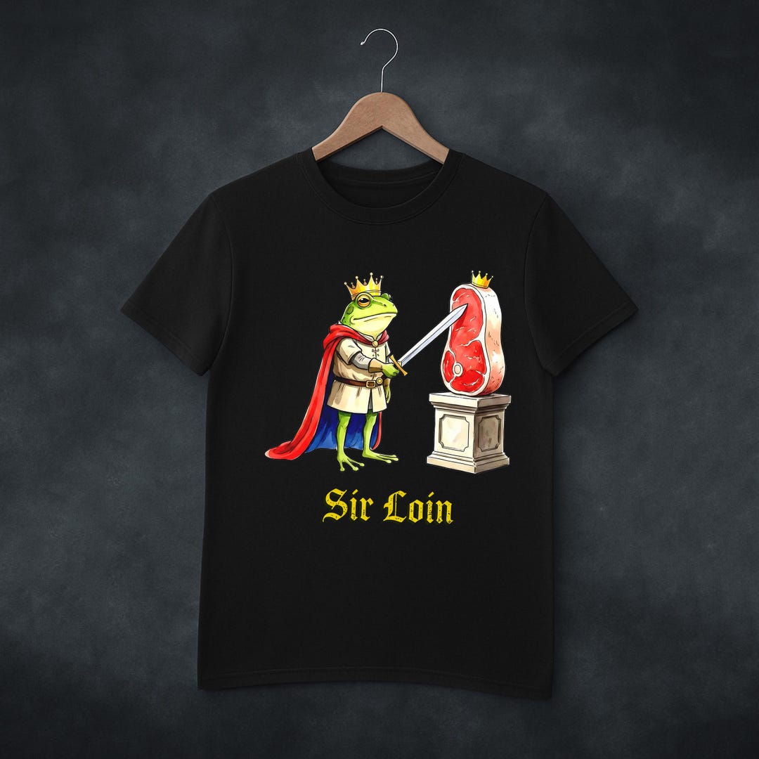 Sir Loin Funny Knight Meme Shirt for Men Women, Sir Racha Edgy Dark ...