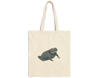 House of Wisdom Toad Cotton Canvas Tote Bag
