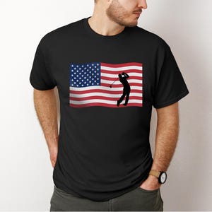 American Flag Golf Shirt, Golf Shirt for Him, 4th of July Golf Shirt, 4th of July Shirt for Him, American Flag Golf, Golfer, USA Golf Shirt