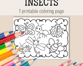 Insect Coloring Page, Insect Coloring Pages, Insect Coloring, Insect Coloring Book, Bug Coloring Page, Bug Coloring Pages, Bug Coloring Book