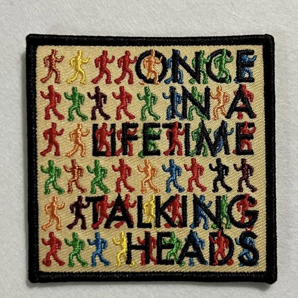 Talking Heads Patch - años 70 y 80 - banda de pop y rock - una vez en la vida - hablar en lenguas 77