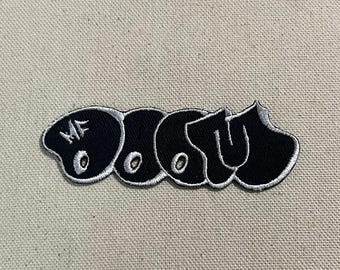 MF Doom Patch - Black and White - Embroidered - Operation: Doomsday - Underground - All Caps - Madvillain - Metal Face - 90s hip hop