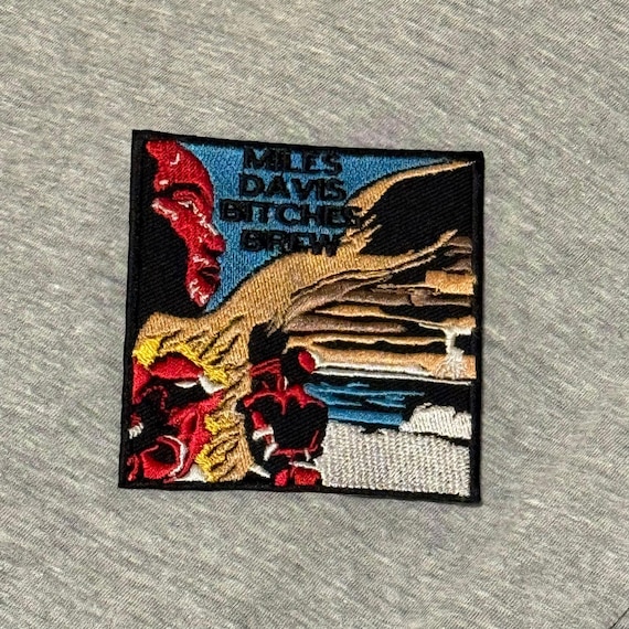 Miles Davis Patch - Bitches Brew - Coltrane - Thelonious Monk - Free Jazz Fusion - Record Album Cover Art - Embroidered iron on
