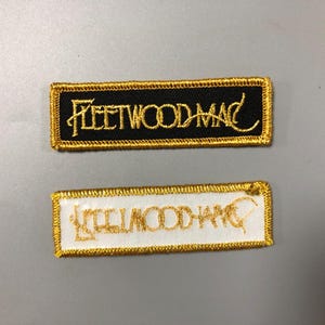 Stevie Nicks Patch - Black and Gold - stand back - Embroidered - Iron On