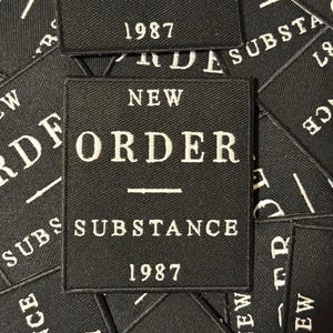 Classic 80s Band Patch - 70s 80s - Synth - New Wave - pop - rock band - Substance 1987 Blue Monday True Faith