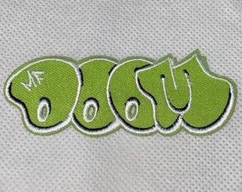 MF Doom Patch - Green - Embroidered - Operation: Doomsday - Underground - All Caps - Madvillain - Metal Face - 90s hip hop