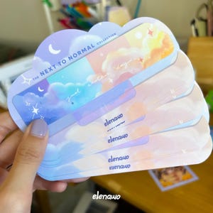 Next to Normal Mini Bookmark | Just Another Day | Broadway Musical | Theater Gift | Sky, Clouds | Glossy or Holographic | Cosmic