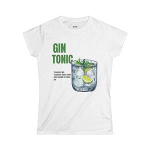 Gin Tonic Graphic Tee: Cocktail Lover Gift, Women&#39;s Casual Top