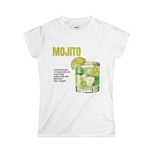 Mojito Recipe Women&#39;s Tee: Summer Cocktail Graphic Shirt