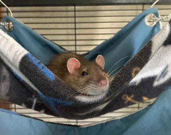 Hamaca acogedora de forro polar para ratas: accesorios para jaulas, cama lavable a máquina para mascotas
