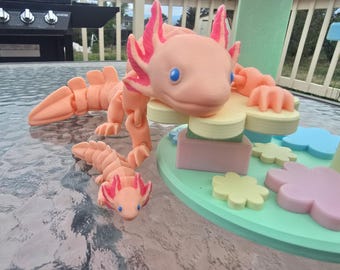 Realistic axolotl, 3d printed axolotl