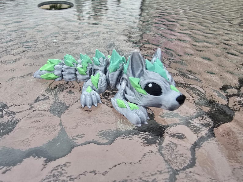 Crystal Wolves 3d Printed Tiny Crystal Wolf - Etsy