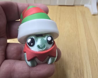 3d printed elf frog clicker, desk decor