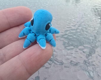 3D Printed Flexi Octopus, Desk Fidget Toy