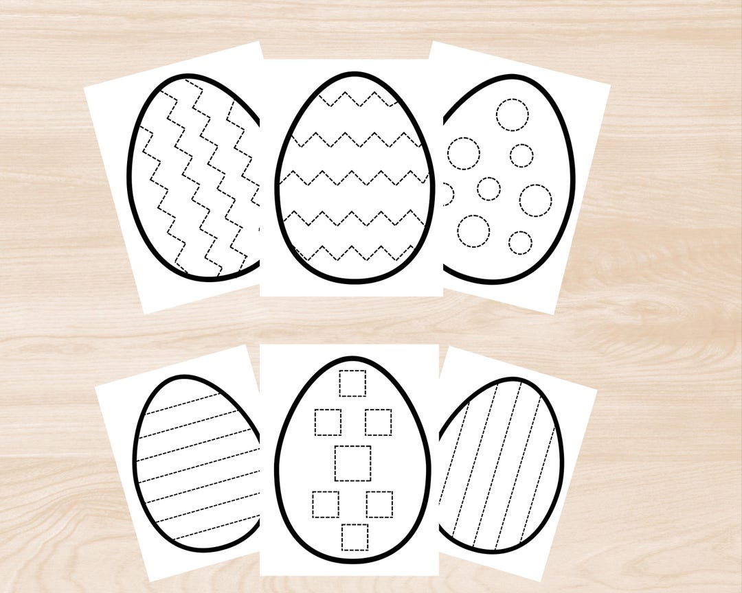 Traceable Easter Egg Activity, Printable 8x10 | Fine Motor Practice ...