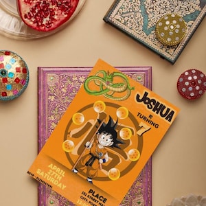 Faire-part d'anniversaire Goku Dragon Ball Z