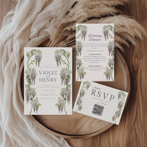 Bridgerton Wedding Invitation Suite: Floral Regency Theme (Digital Download)