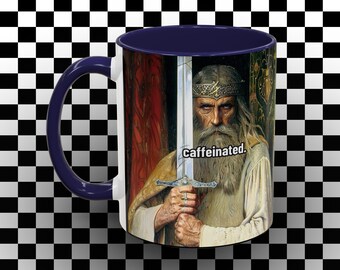 Art-Inspired Accent Coffee Mug, Unique Tea Mug, Gift for Art Lovers