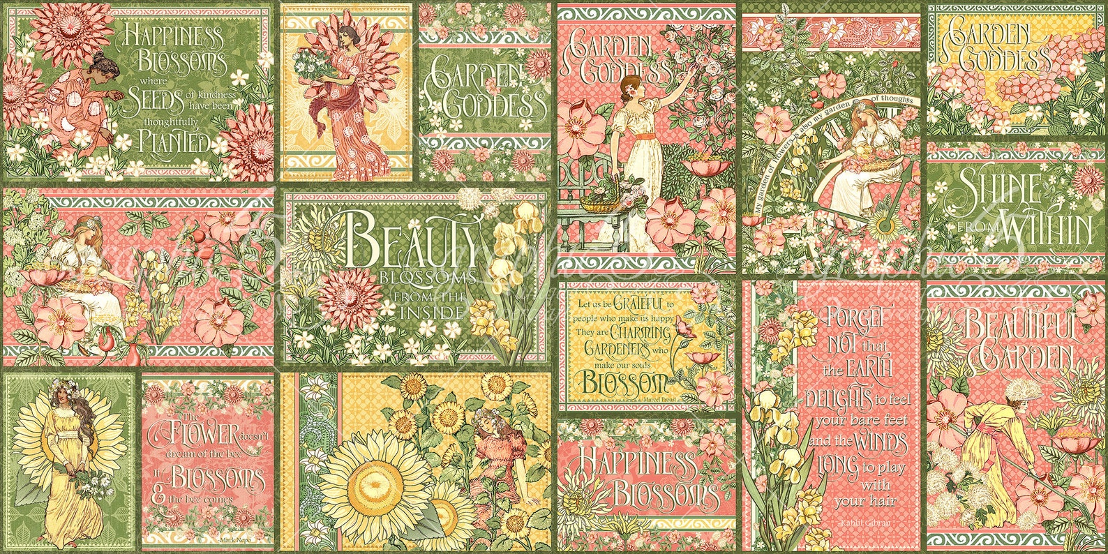 Graphic 45 Garden Goddess Ephemera Journaling Cards Etsy