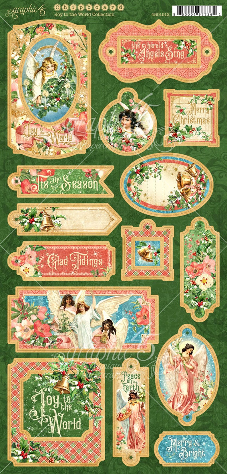 Graphic 45 Joy To The World Chipboard