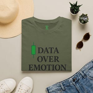 Camiseta con gráfico de velas japonesas "Datos sobre Emoción" para portátil / Camiseta para operar en bolsa