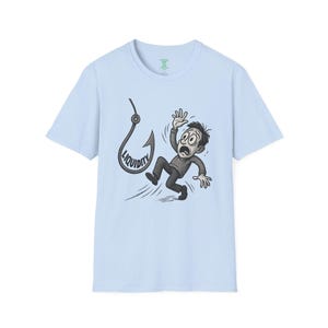 Liquidity Hook Cartoon Man T-Shirt | Stock Market Humor, Finance Illustration