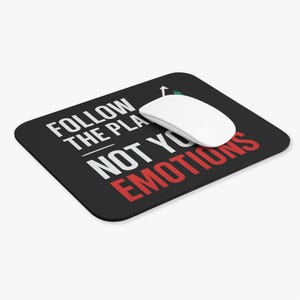 Follow the Plan Not Your Emotions Candlestick Chart Mouse Pad | Trading Desk Mat