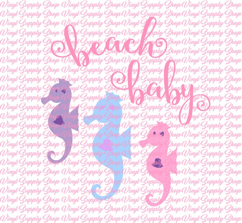 Download Beach Baby Seahorse Svg Dxf Png Pdf Zip Commercial Use SVG | Etsy