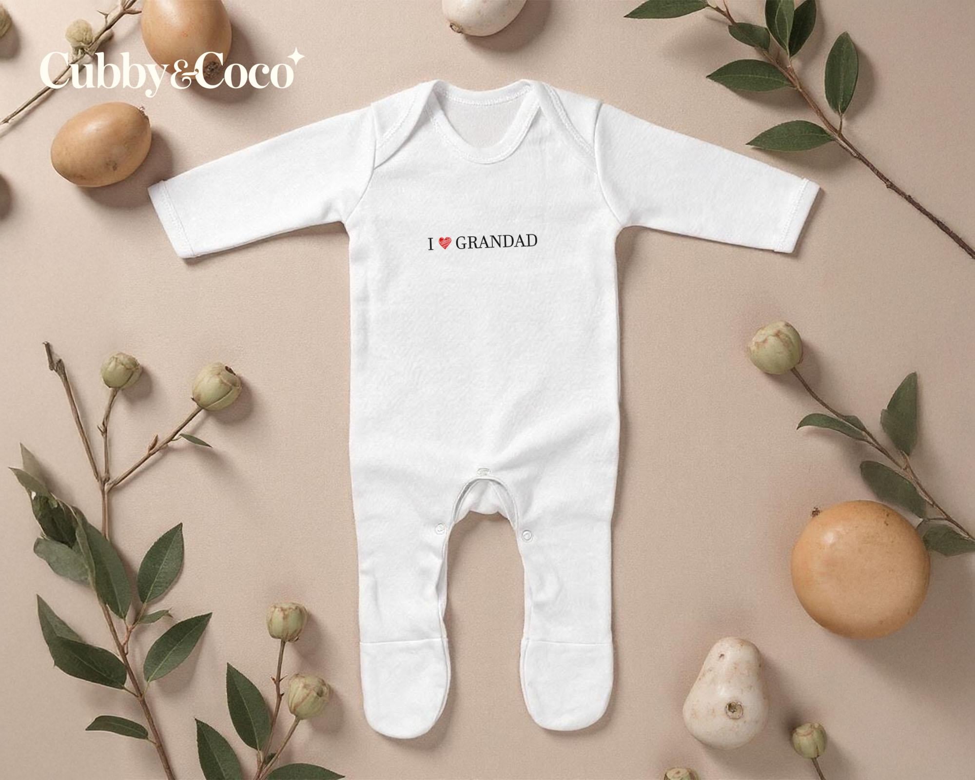 I Love My Grandad Tshirt, Grandfather Baby vest, Custom Baby suit, Grandad Day Outift, Baby Vest, Birthday Gift, Gift For Grandpa, Romper