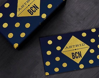 Super Thick 32 Point Foiled and Painted Edge Business Cards, Calling Cards